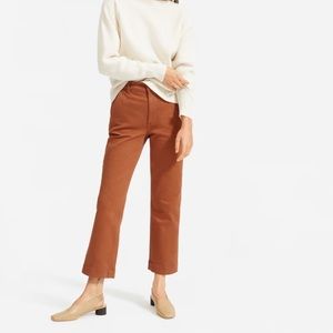 Everlane Straight Leg Crop Pant Cocoa Brown Size 10